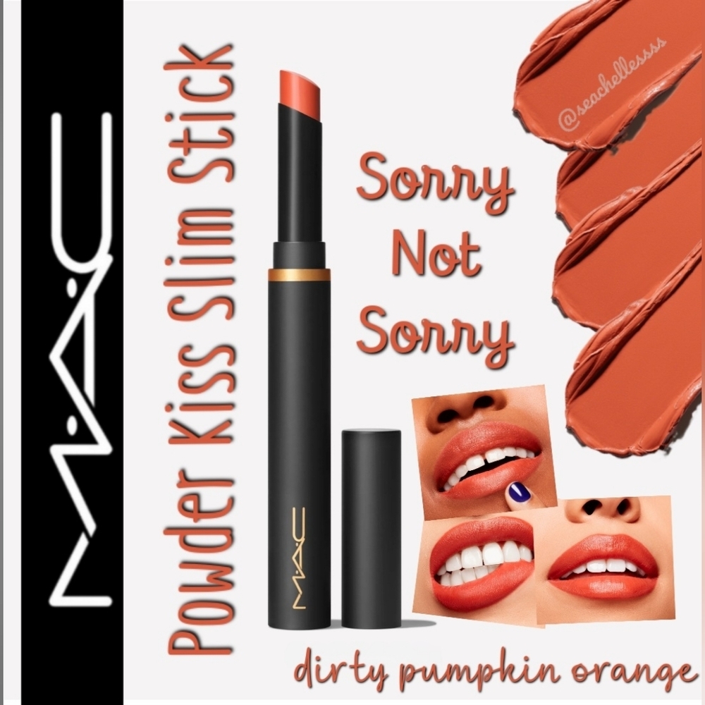 MAC Cosmetics Powder Kiss Slim Stick Sorry Not Sorry Orange Brand New In Box